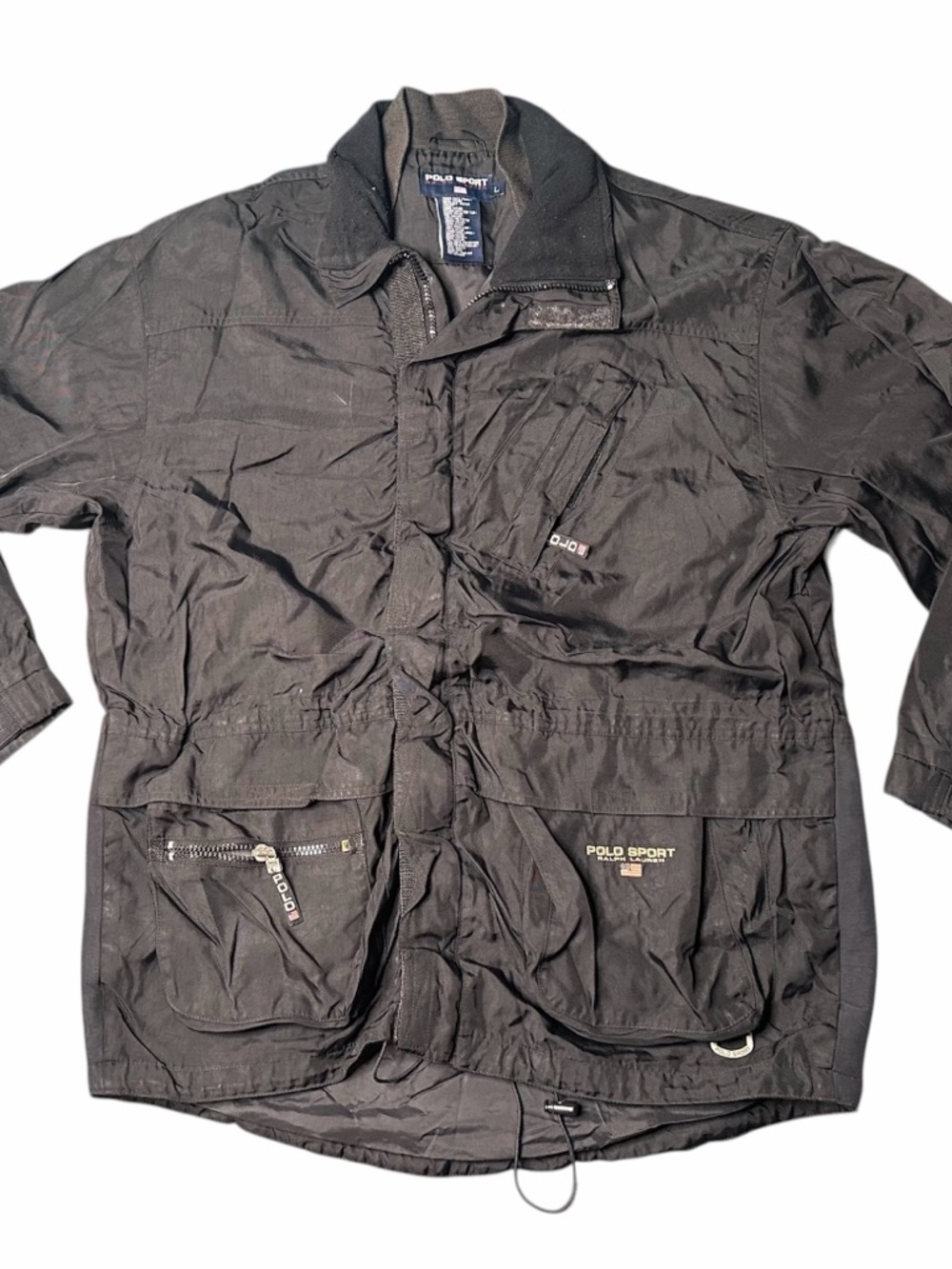Polo by Ralph Lauren Vintage Men's Black Utility Jacket